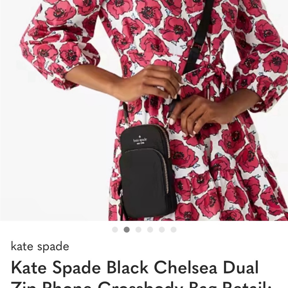 Kate Spade Black Chelsea Dual Zip Phone Crossbody Bag Retail:$180 NWT - Picture 5 of 6